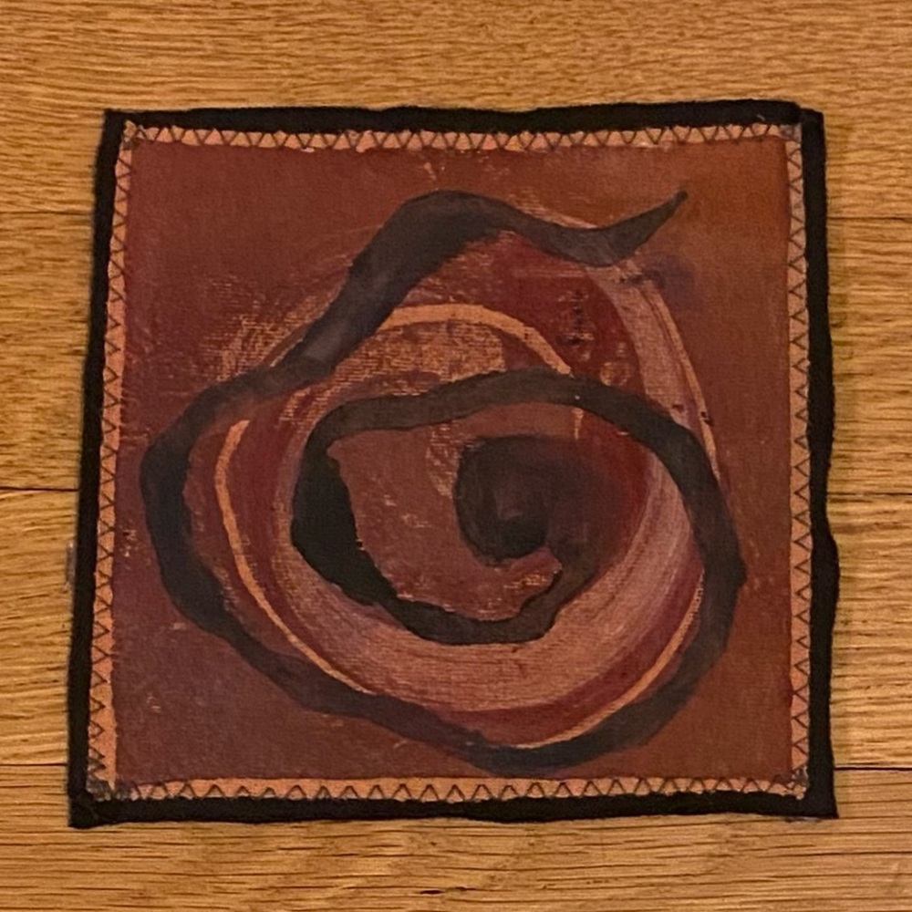 Blue Fish Amazing Vintage Swirl Art Patch